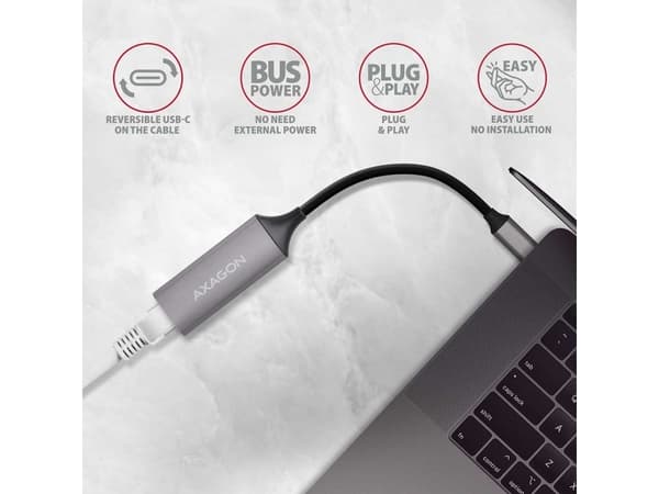 AXAGON - Nätverksadapter - USB-C 3.2 Gen 1 - Gigabit Ethernet x 1