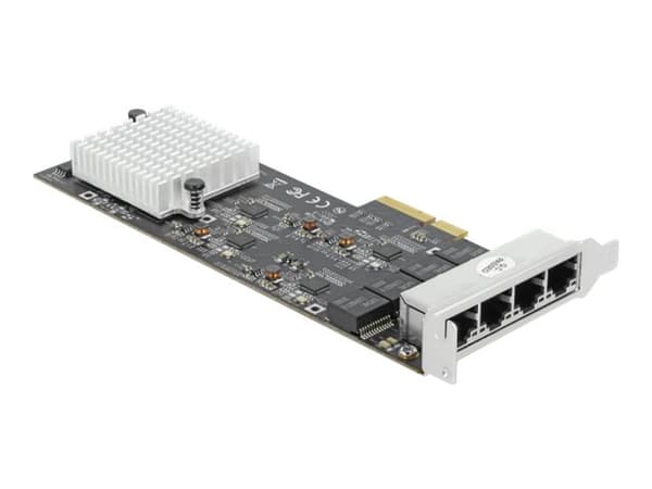 Delock - Nätverksadapter - PCIe 2.1 x4 - 10M/100M/1G/2.5 Gigabit Ethernet x 4