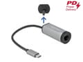 Miniatyrbild 5 av 5: Delock - Nätverksadapter - USB-C 3.2 Gen 1 / Thunderbolt 3 - Gigabit Ethernet x 1 - grå