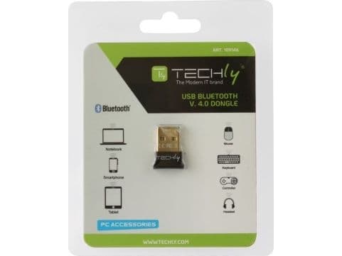 Techly IDATA USB-BLT4TY, Trådlös, USB, Bluetooth, 3 Mbit/s, Svart