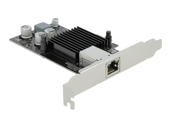 Delock - Nettverksadapter - PCIe 2.1 lav profil - Gigabit Ethernet (PoE+) x 1