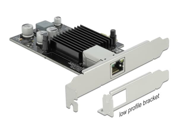 Delock - Nettverksadapter - PCIe 2.1 lav profil - Gigabit Ethernet (PoE+) x 1