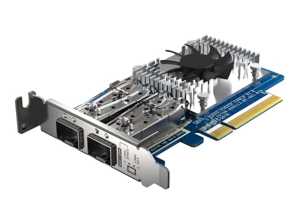 QNAP QXG-25G2SF-CX6 - Nätverksadapter - PCIe 4.0 x8 låg profil - 25 Gigabit SFP28 x 2 - för QNAP TS-H2490FU