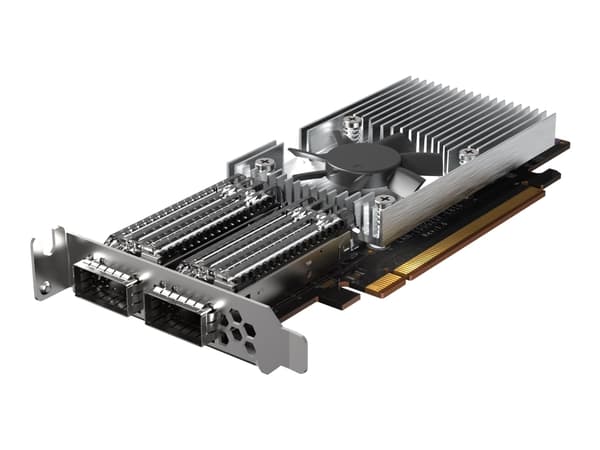 QNAP QXG-100G2SF-E810 - Nettverksadapter - PCIe 4.0 x16 lavprofil - 100 Gigabit QSFP28 x 2 - for QNAP TS-H2490FU