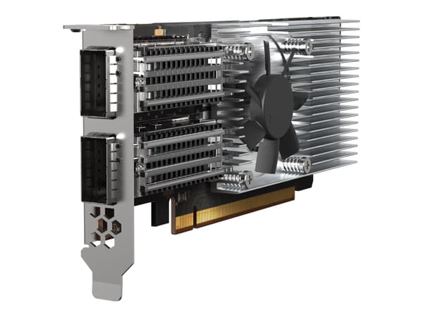 QNAP QXG-100G2SF-E810 - Nettverksadapter - PCIe 4.0 x16 lavprofil - 100 Gigabit QSFP28 x 2 - for QNAP TS-H2490FU