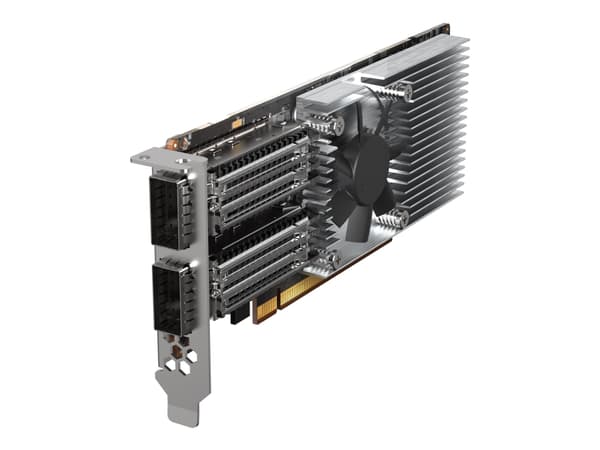 QNAP QXG-100G2SF-E810 - Nettverksadapter - PCIe 4.0 x16 lavprofil - 100 Gigabit QSFP28 x 2 - for QNAP TS-H2490FU