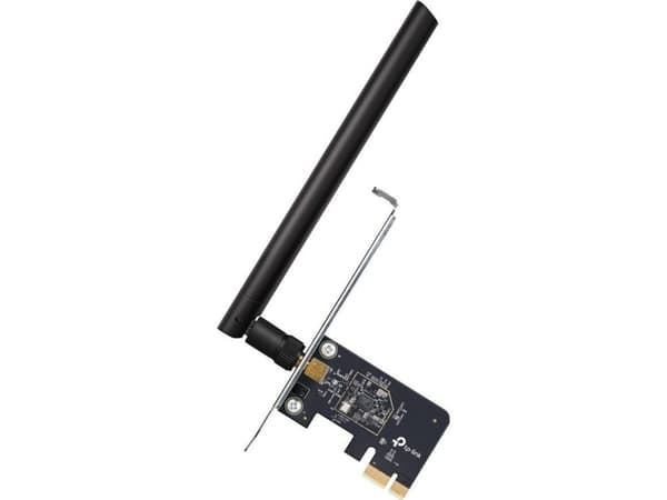 TP-LINK Archer T2E, Intern, Trådløs, PCI Express, WLAN, 433 Mbit/s, Sort, Sølv