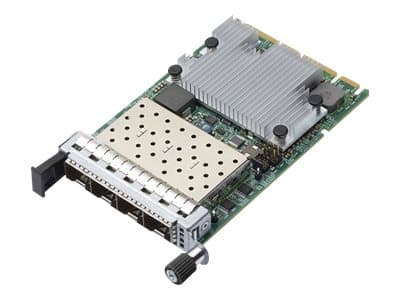 Broadcom NetXtreme E-Series N425G - Nätverksadapter - PCIe 4.0 x16 låg profil - 25 Gigabit SFP28 x 4 Gjuten aluminium, Grön, Nickel