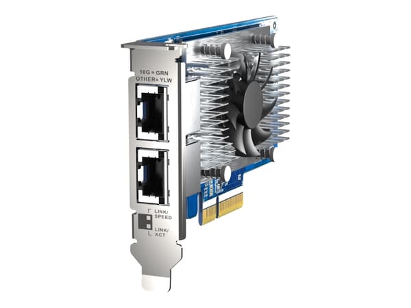 QNAP QXG-10G2T-X710 - Nätverksadapter - PCIe 3.0 x4 låg profil - 10Gb Ethernet x 2 - för QNAP QSW-1208-8C, QSW-M2108-2C