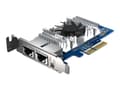 Miniatyrbild 1 av 5: QNAP QXG-10G2T-X710 - Nätverksadapter - PCIe 3.0 x4 låg profil - 10Gb Ethernet x 2 - för QNAP QSW-1208-8C, QSW-M2108-2C
