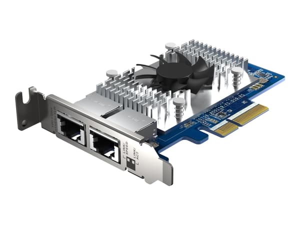QNAP QXG-10G2T-X710 - Nätverksadapter - PCIe 3.0 x4 låg profil - 10Gb Ethernet x 2 - för QNAP QSW-1208-8C, QSW-M2108-2C