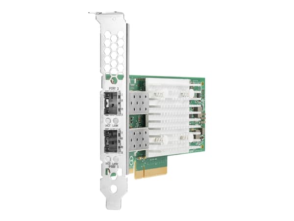 Intel E810-XXVDA2 - Nettverksadapter - PCIe 4.0 x8 - 25 Gigabit SFP28 x 2 - for Edgeline e920; ProLiant DL20 Gen10, DL325 Gen10, DL360 Gen10, DL380 G