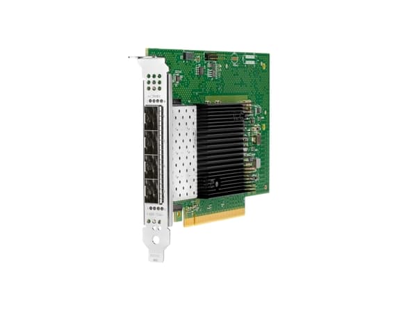 Intel E810-XXVDA4 - Nettverksadapter - PCIe 4.0 x16 - 25 Gigabit SFP28 x 4 - for Edgeline e920; ProLiant DL20 Gen10, DL325 Gen10, DL345 Gen10, DL360