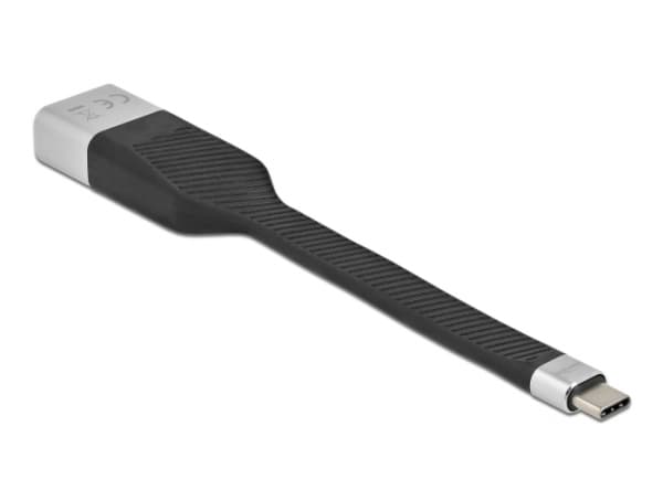 Delock - Nettverksadapter - USB-C 3.2 Gen 1 - Gigabit Ethernet - svart, sølv