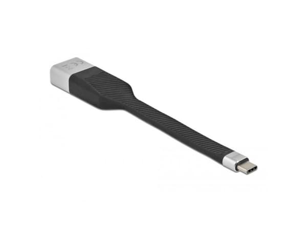 Delock - Nettverksadapter - USB-C 3.2 Gen 1 - Gigabit Ethernet - svart, sølv