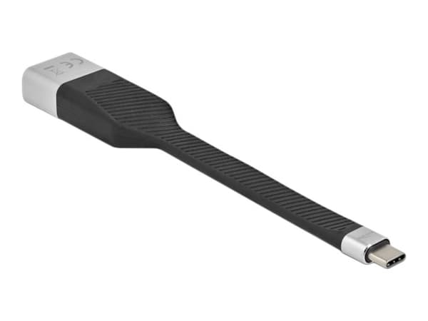 Delock - Nettverksadapter - USB-C 3.2 Gen 1 - Gigabit Ethernet - svart, sølv