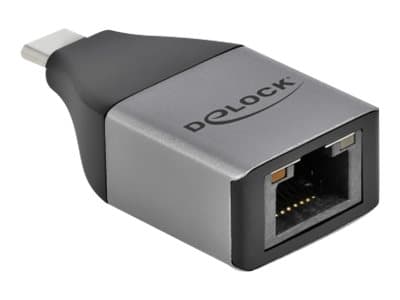 Delock - Nätverksadapter - USB-C 3.2 Gen 1 - Gigabit Ethernet - grå