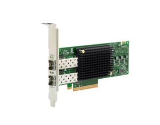 HPE SN1610E - Värdbussadapter - PCIe 4.0 - 32Gb Fibre Channel SFP+ x 2 - för ProLiant DL325 Gen10, DL345 Gen10, DL360 Gen10, DL365 Gen10, DX360 Gen10