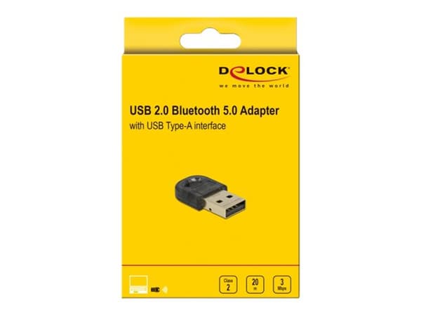 Delock - Nätverksadapter - USB 2.0 - Bluetooth 5.0 EDR - Klass 2