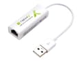 Miniatyrbild 1 av 5: TECHly - Nätverksadapter - USB 2.0 - 10/100 Ethernet x 1 - vit