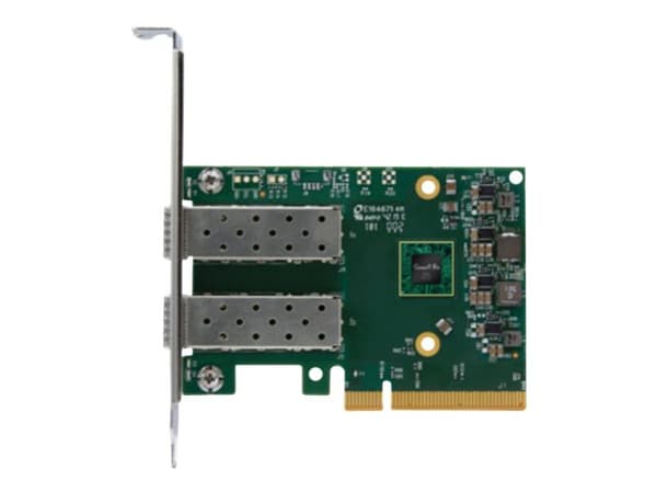 NVIDIA ConnectX-6 Lx MCX631102AN-ADAT - Nätverksadapter - PCIe 4.0 x8 - Gigabit Ethernet / 10Gb Ethernet / 25Gb Ethernet SFP28 x 2 Grön