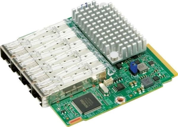 Supermicro AOC-MTG-I4S, Intern, Kabel, Fiber, 100000 Mbit/s, Grön, Silver