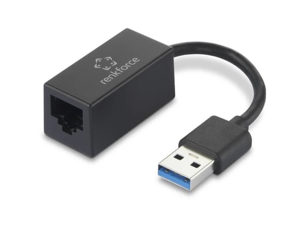 Renkforce RF-4708614, Koblet med ledninger (ikke trådløs), USB, Ethernet, 1000 Mbit/s