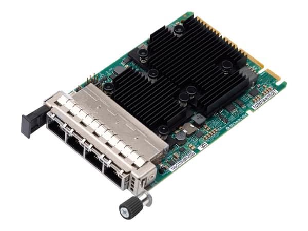 Lenovo ThinkSystem Broadcom 57454 - Nettverksadapter - OCP 3.0 - 10Gb Ethernet x 4 - for ThinkAgile HX5531 Certified Node; HX7530 Appliance; HX7531 C Grønn, Metallisk
