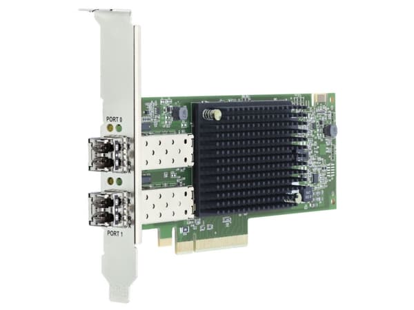 Lenovo ThinkSystem Emulex LPe32002 V2 - Vertbussadapter - PCIe 4.0 x8 lav profil - 32Gb Fibre Channel Gen 7 (Short Wave) x 2 - for ThinkSystem SR630
