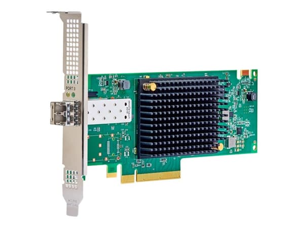 Emulex Gen 7 LPE36000-M64 - Vertbussadapter - PCIe 4.0 x8 lav profil - 64Gb Fibre Channel Gen 7 (Short Wave) x 1 Grønn