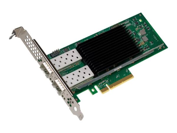 Intel Ethernet Network Adapter E810-XXVDA2 - Nettverksadapter - PCIe 4.0 x8 lav profil - 10/25 Gigabit SFP28 x 2 Svart, Grön, Silver