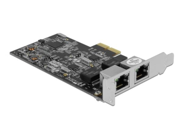 Delock - Nettverksadapter - PCIe 2.1 x2 lav profil - 2.5GBase-T x 2