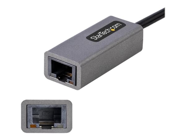 StarTech.com USB to Ethernet Adapter, USB 3.0 to 10/100/1000 Gigabit Ethernet LAN Converter for Laptops, 1ft (30cm) Attached Cable, USB to RJ45 Adapt