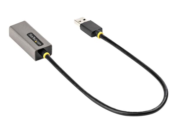StarTech.com USB to Ethernet Adapter, USB 3.0 to 10/100/1000 Gigabit Ethernet LAN Converter for Laptops, 1ft (30cm) Attached Cable, USB to RJ45 Adapt Grå