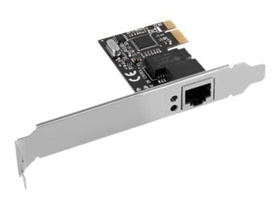 Lanberg PCE-1GB-201 - Nettverksadapter - PCIe lav profil - Gigabit Ethernet x 1 Sort