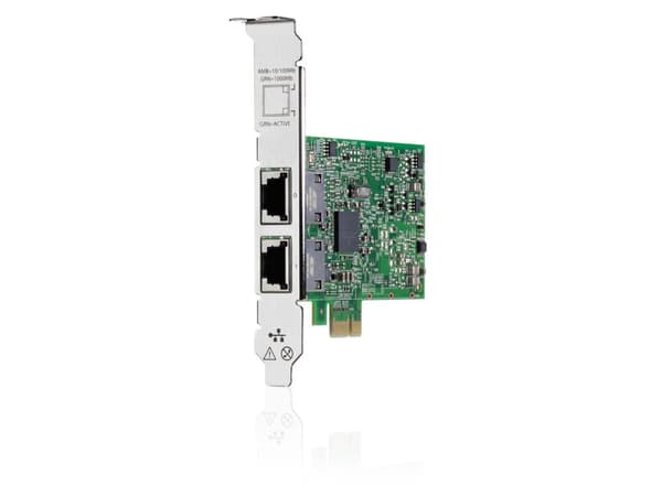 HPE 332T - Nettverksadapter - PCIe 2.0 lav profil - Gigabit Ethernet x 2 - gjenmarkedsført - for ProLiant DL360 Gen10, DL388p Gen8