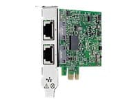HPE 332T - Nettverksadapter - PCIe 2.0 lav profil - Gigabit Ethernet x 2 - gjenmarkedsført - for ProLiant DL360 Gen10, DL388p Gen8