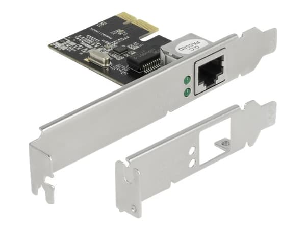 Delock - Nätverksadapter - PCIe 1.1 låg profil - Gigabit Ethernet x 1