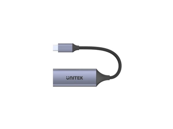 Unitek U1323A - Nettverksadapter - USB 3.0 - Gigabit Ethernet x 1 + USB-C (bare strøm) x 1 - romgrå