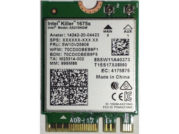 Intel Wi-Fi 6E AX210 - Nettverksadapter - M.2 2230 - 802.11ax, Bluetooth 5.2