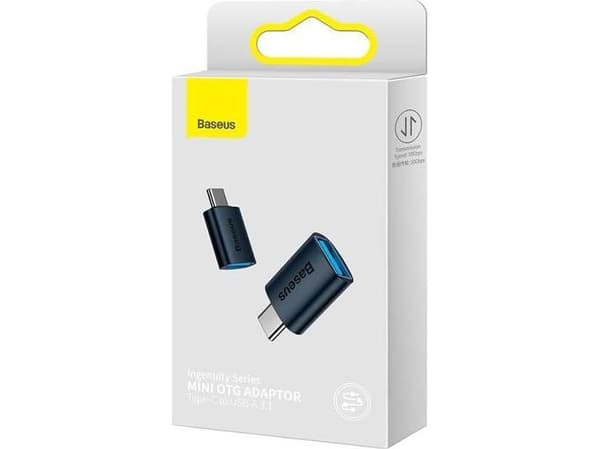 Adapter USB Baseus Ingenuity OTG USB-C - USB Niebieski (ZJJQ000003)