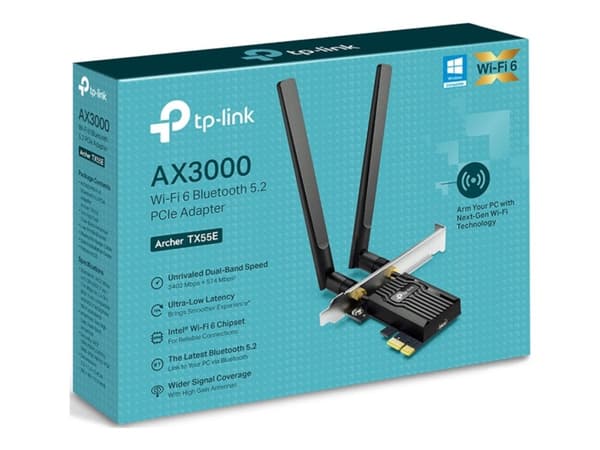 TP-Link ARCHER TX55E V2 - Nätverksadapter - PCIe - Wi-Fi 5, Wi-Fi 6, Bluetooth 5.2