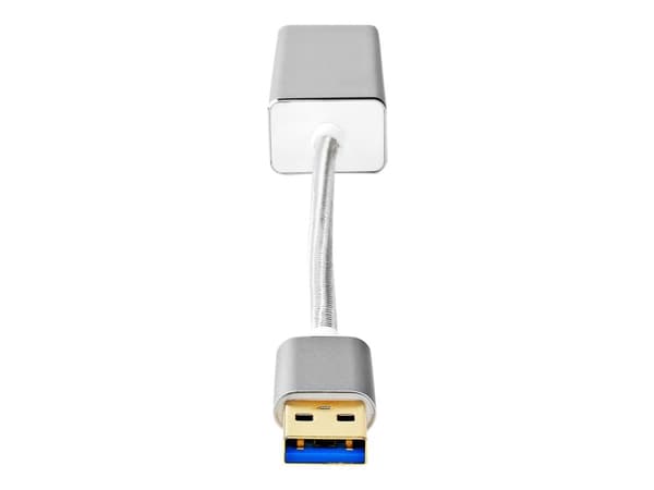 Nedis - Nätverks-/USB-adapter - USB 3.2 Gen 1 - Gigabit Ethernet x 1 - silver