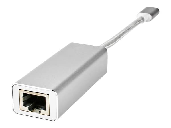 Nedis - Nätverks-/USB-adapter - USB-C 3.2 Gen 1 - Gigabit Ethernet x 1 - silver