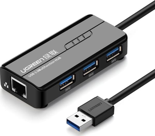 Ugreen 20265, Koblet med ledninger (ikke trådløs), USB, Ethernet, 1000 Mbit/s