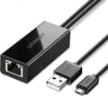 Pikkukuva 4 / 4: Ugreen Micro USB-RJ45 Lan -verkkosovitin USB 2.0-virtakaapelilla - Verkkosovitin - USB 2.0 - 10/100 Ethernet x 1 - Google Chromecastille