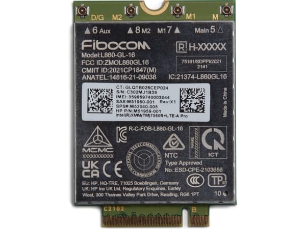 HP XMM 7560 R+ - Trådløs mobilmodem - 4G LTE Advanced Pro - M.2 Card - 978 Mbps