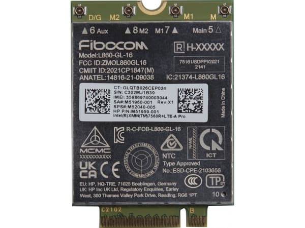 HP XMM 7560 R+ - Trådløs mobilmodem - 4G LTE Advanced Pro - M.2 Card - 978 Mbps