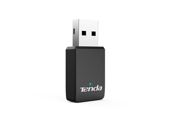 Tenda U9, Trådløs, USB, WLAN, 433 Mbit/s, Sort