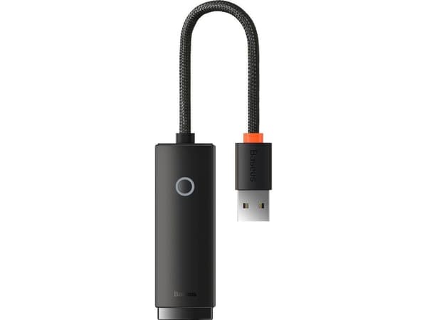 Baseus Lite Series USB til RJ45 nettverksadapter, 100 Mbps (svart)